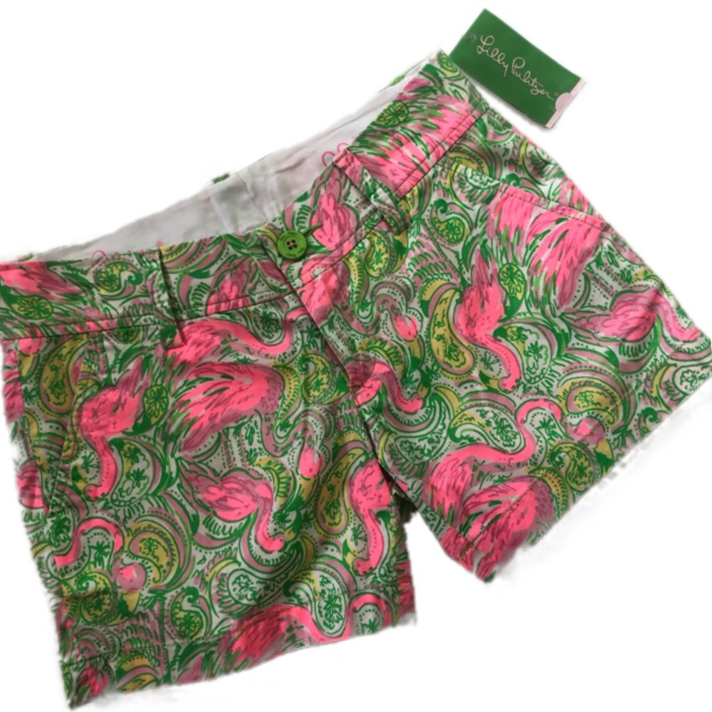 Lilly Pulitzer Shorts Size 00 Pink Flamingo NEW